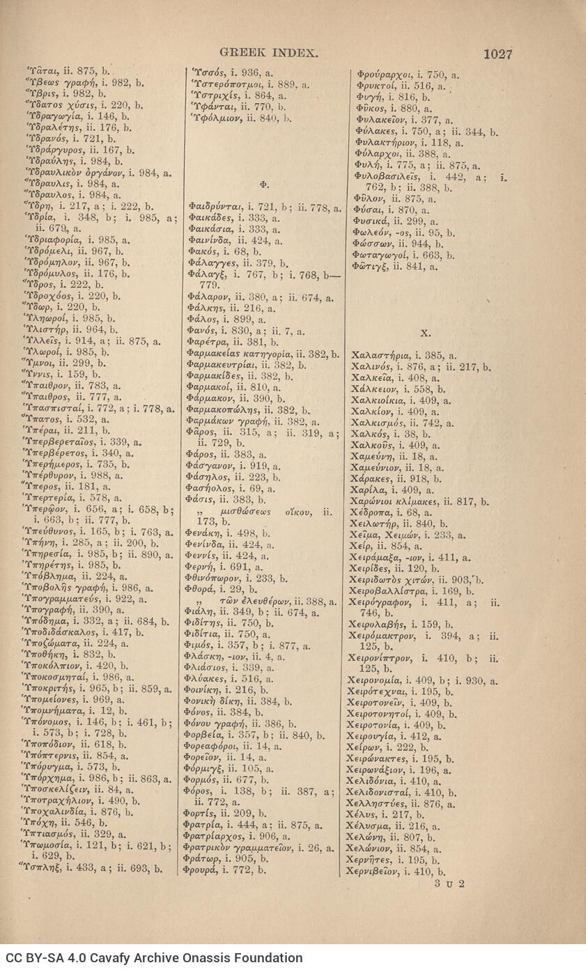 24,5 x 15 εκ. 4 σ. χ.α. + [VI] σ. + 1072 σ. + 2 σ. χ.α., όπου στο verso του εξωφύλλου ίχνος